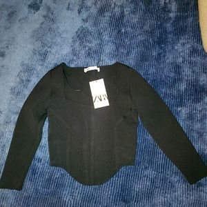 Zara crop corset sweater